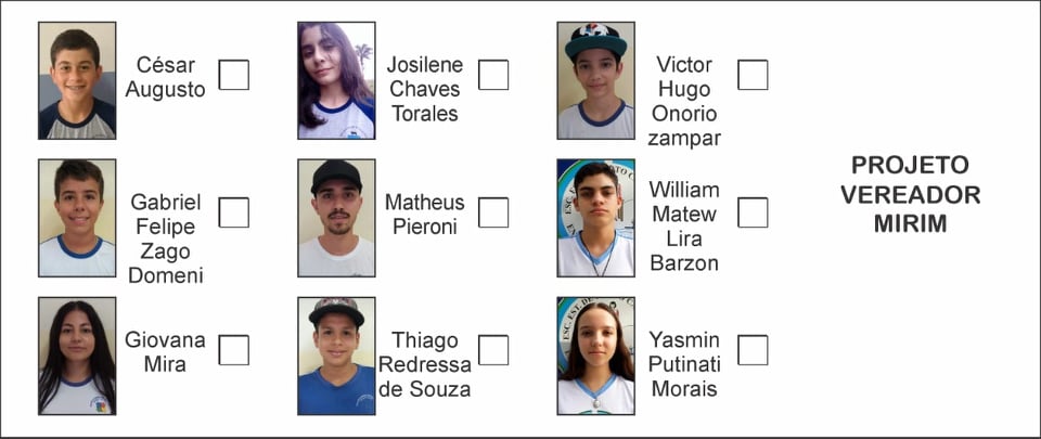 Eleitos os vereadores mirins para a primeira legislatura do Projeto Vereador Mirim.