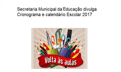EDUCAÇÃO 2017 – CRONOGRAMA